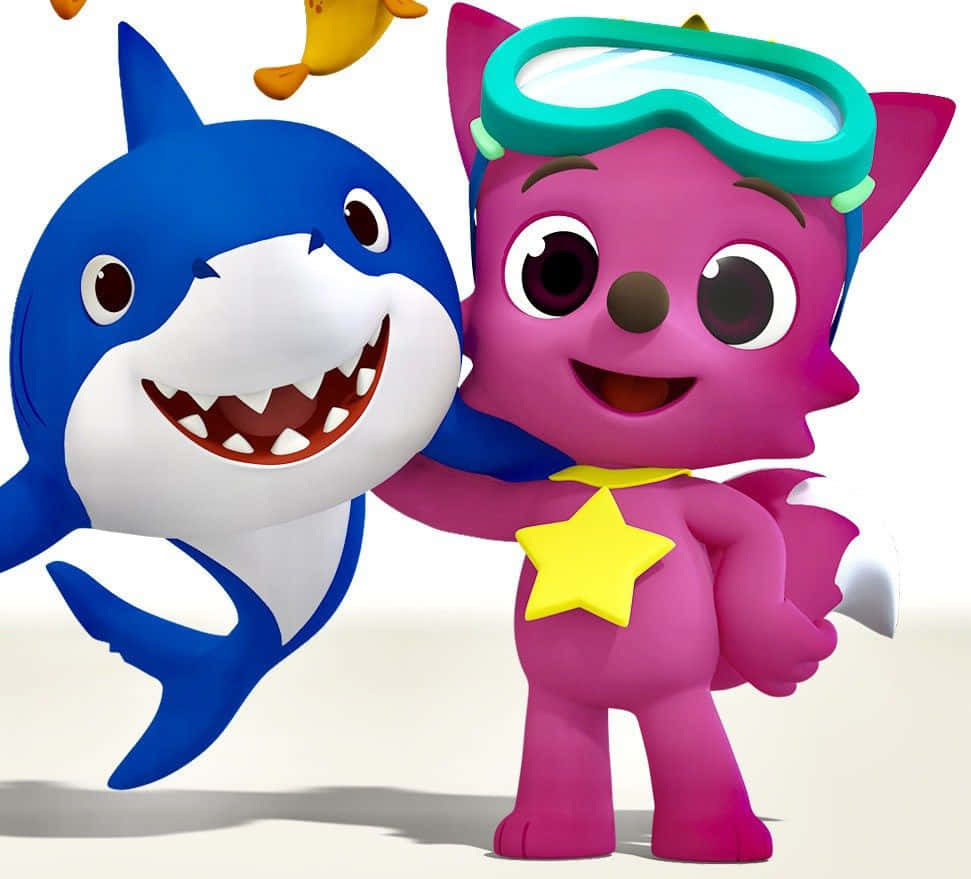 Pinkfong Baby Shark Looking Happy Wallpaper