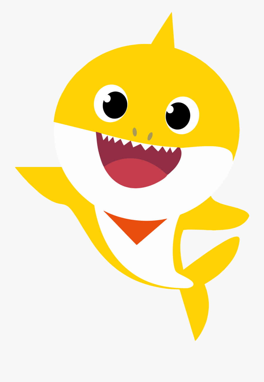 Pinkfong Baby Shark Plain On White Wallpaper