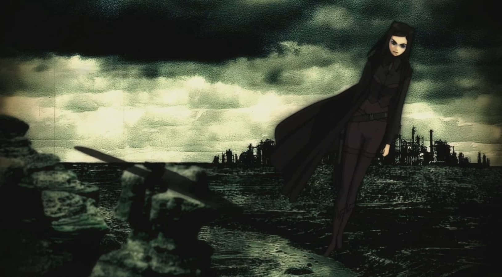 Pino From Ergo Proxy In A Vast, Mystifying Landscape Wallpaper