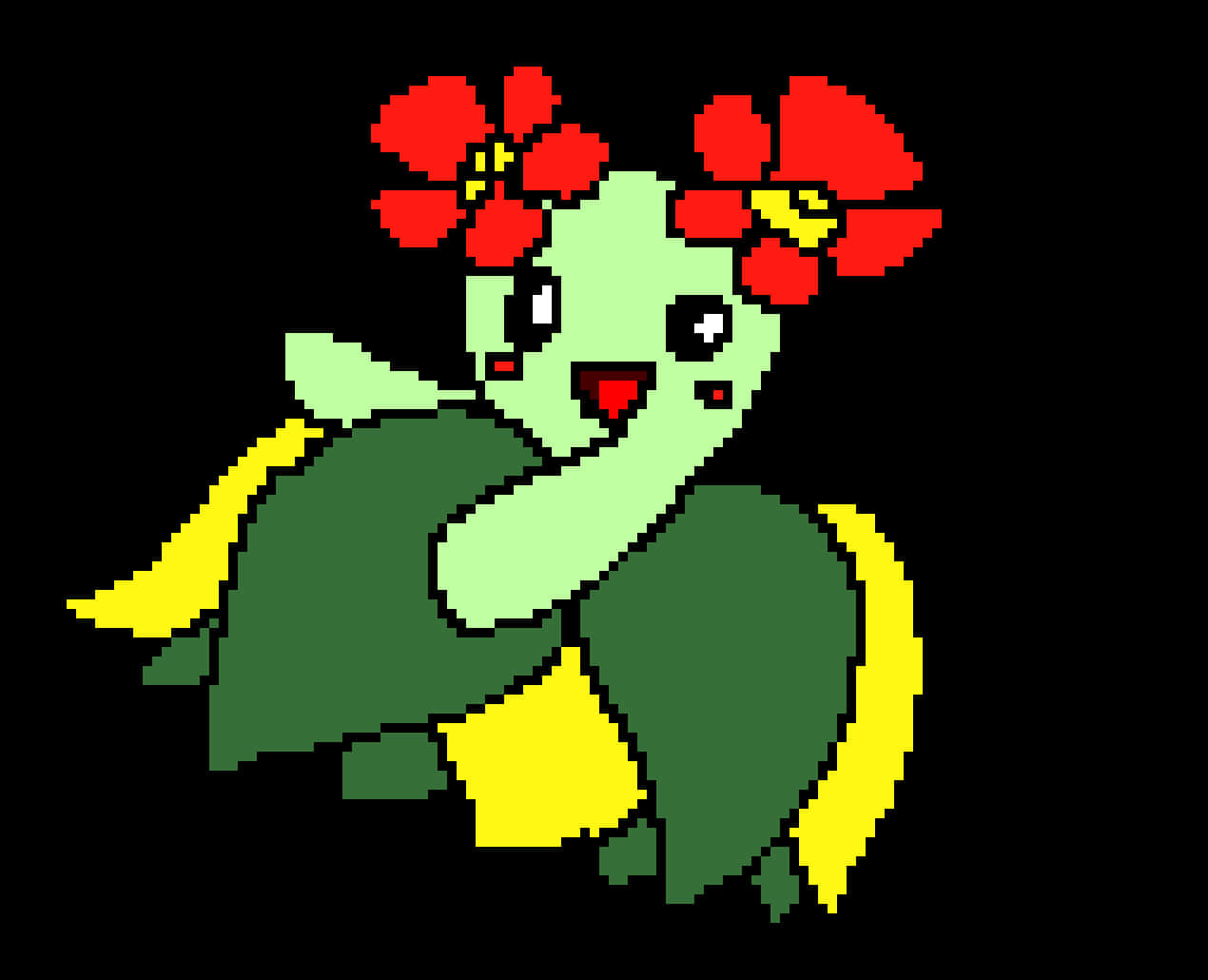 Pixelated Image Of Bellossom Wallpaper