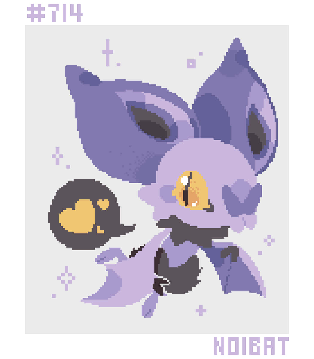 Pixelated Noibat Graphic Wallpaper