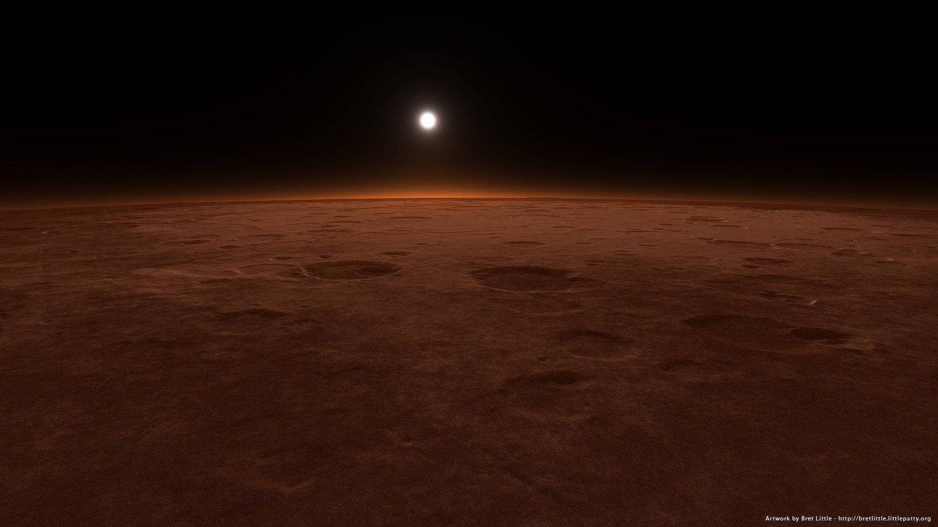 Planet Mars Digital Art Wallpaper