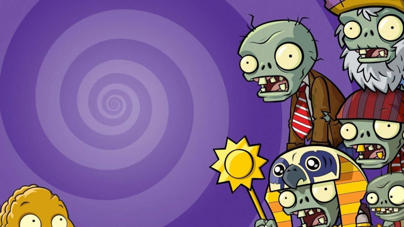 Play Plants Vs Zombies, The Classic Hit Tower Defense Video Game Wallpaper