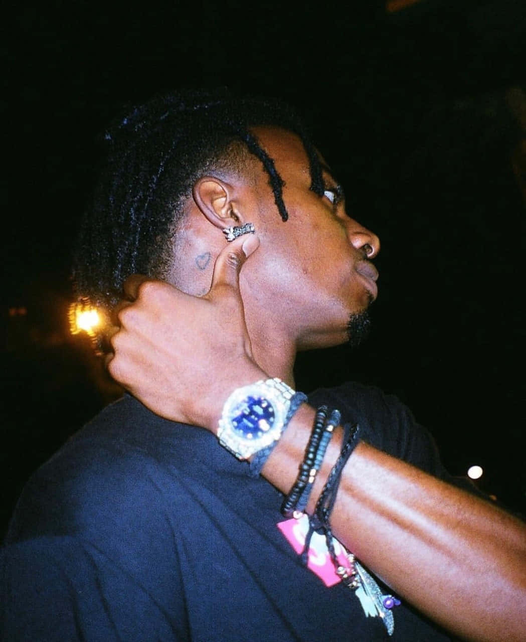 Playboi Carti Side Profile Nighttime Wallpaper