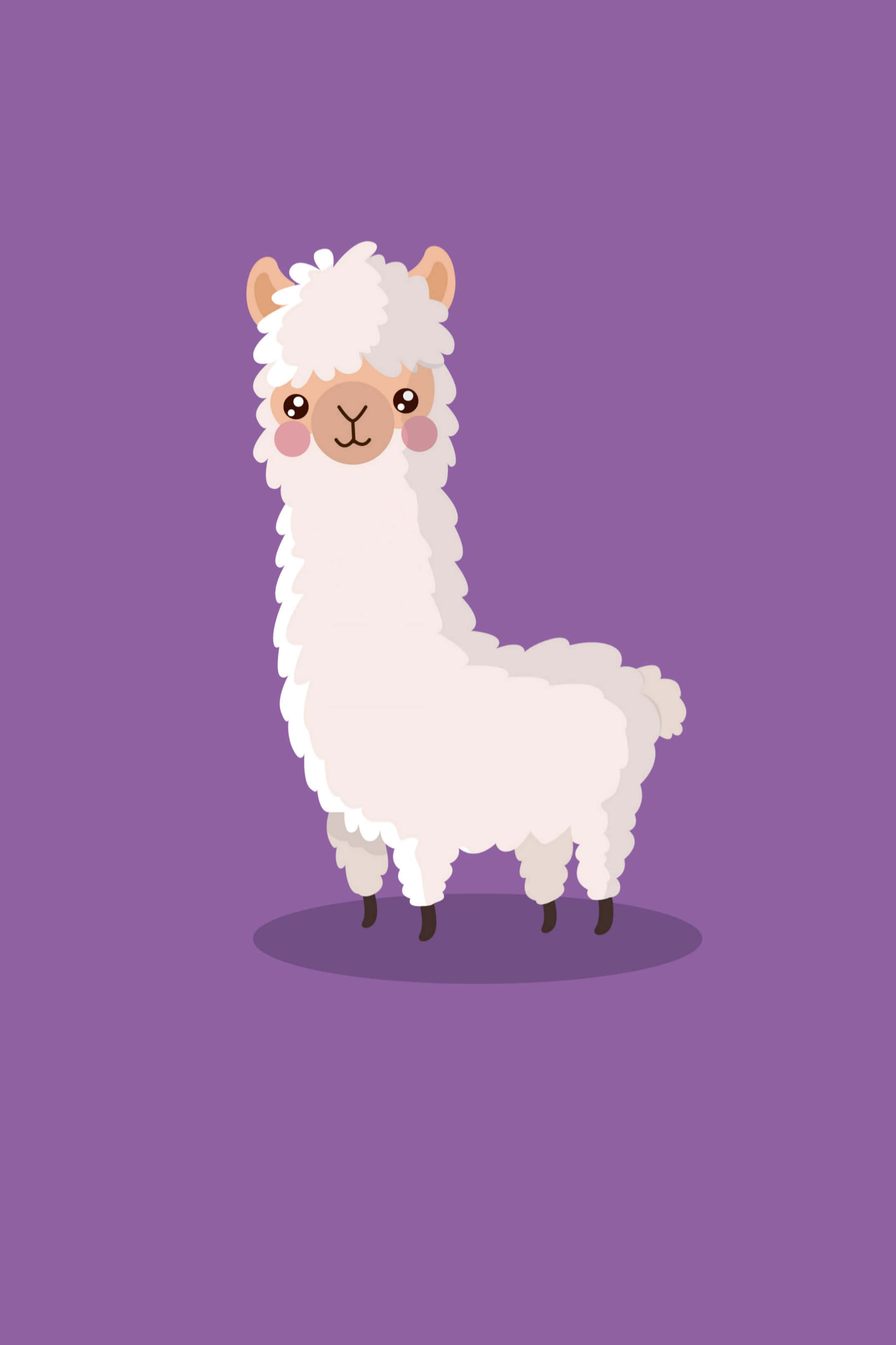 Playful And Cuddly Purple Alpaca Wallpaper