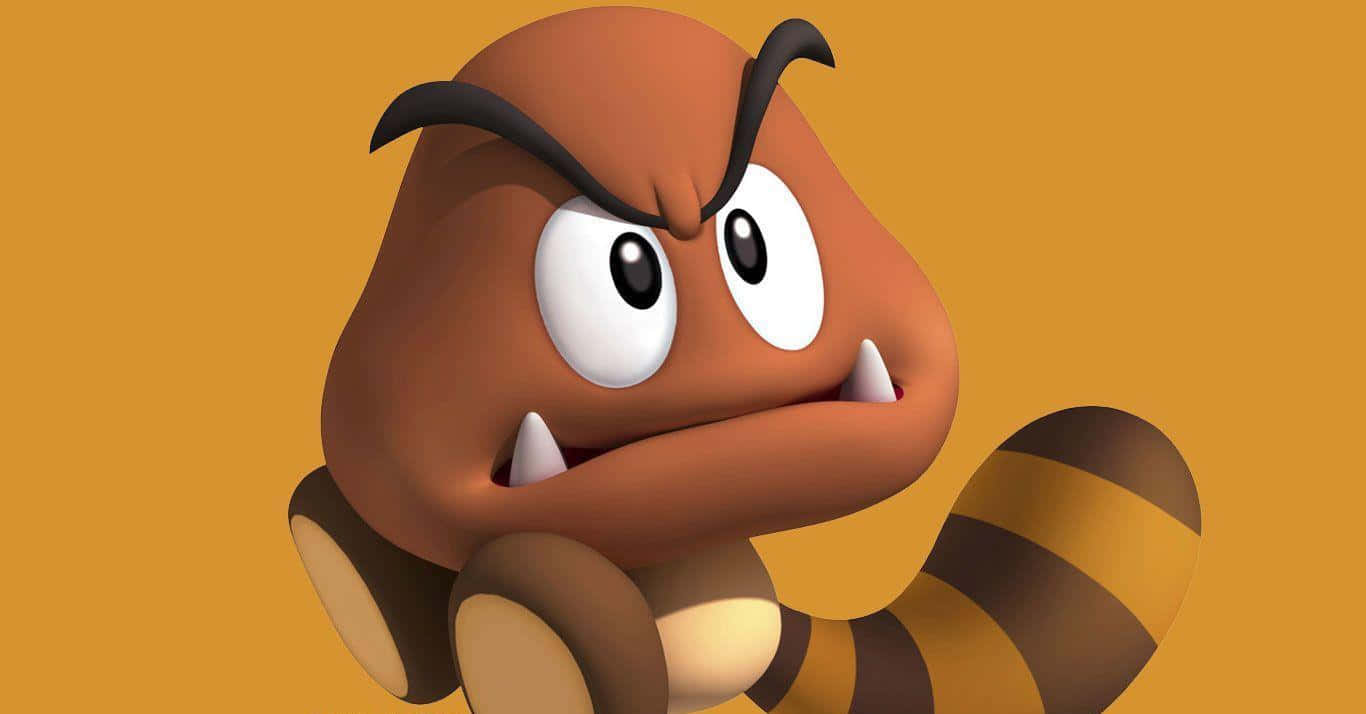 Playful Goomba On A Mission Wallpaper