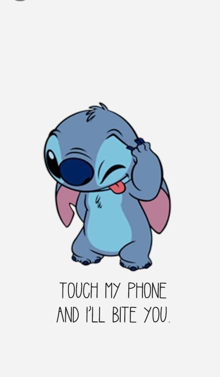 Playful Warning Stitch Graphic Wallpaper