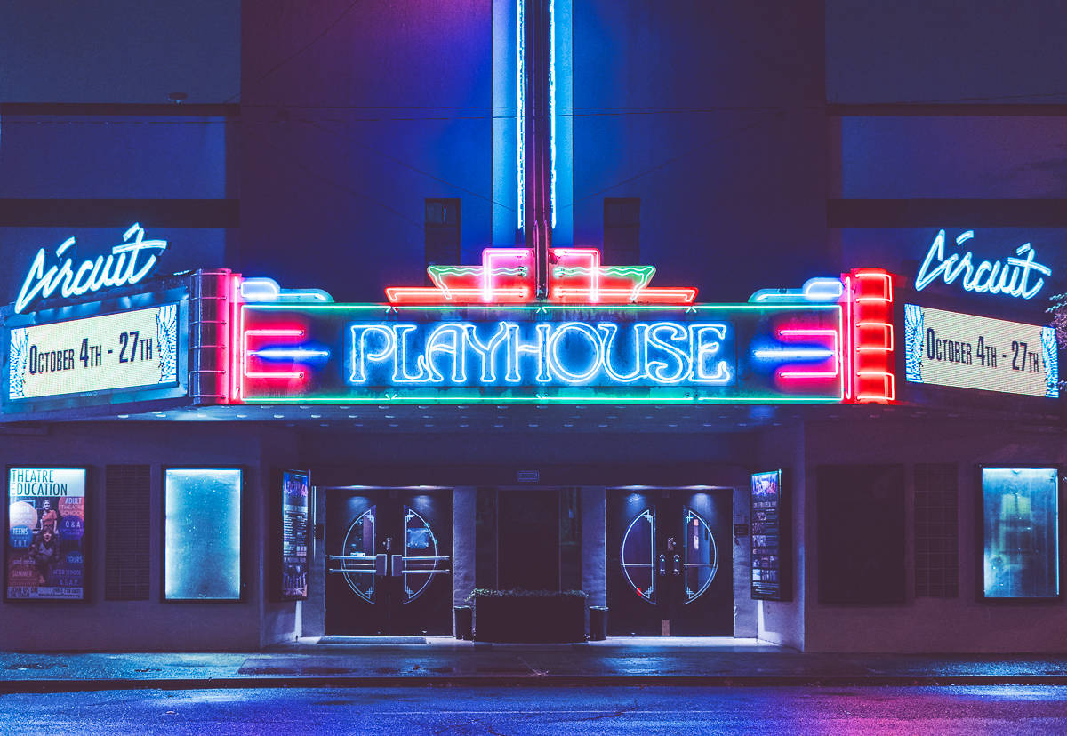 Playhouse Dark Neon Iphone Wallpaper