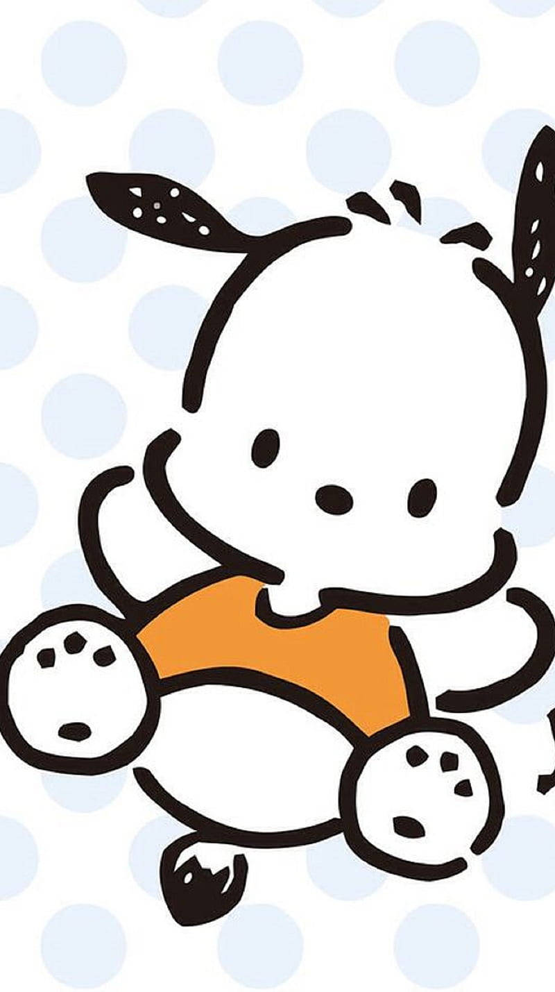 Pochacco In Orange Shirt Wallpaper