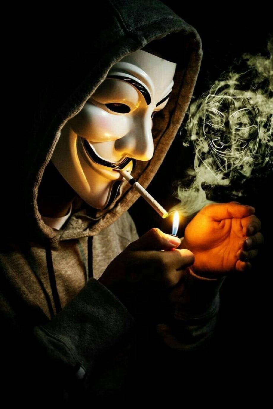 Poco X2 Fawkes Mask Man Wallpaper