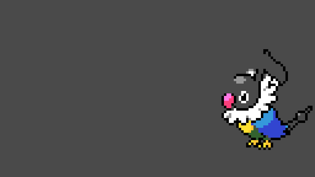 Pokémon Chatot Pixelated Wallpaper