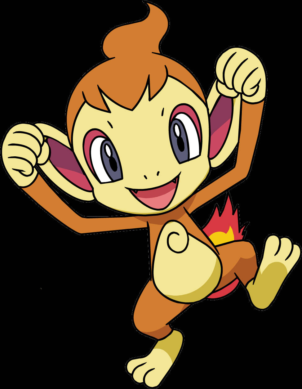 Pokemon Chimchar Flexing Arms Wallpaper