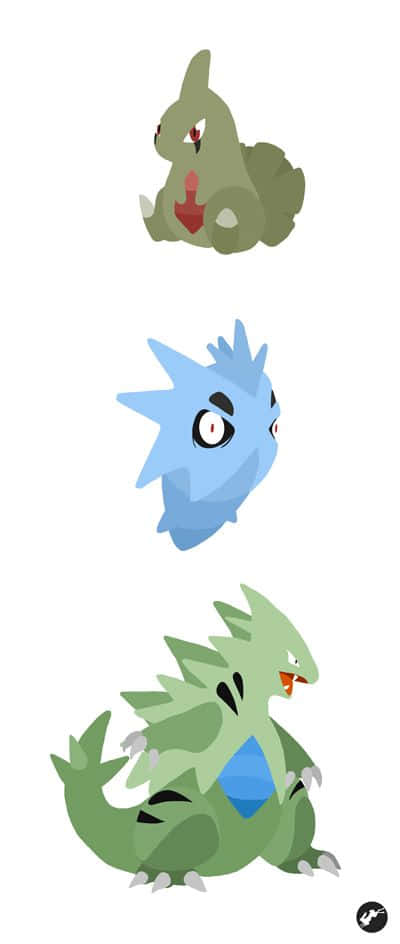 Pokemon Evolution Larvitar Pupitar Tyranitar Wallpaper