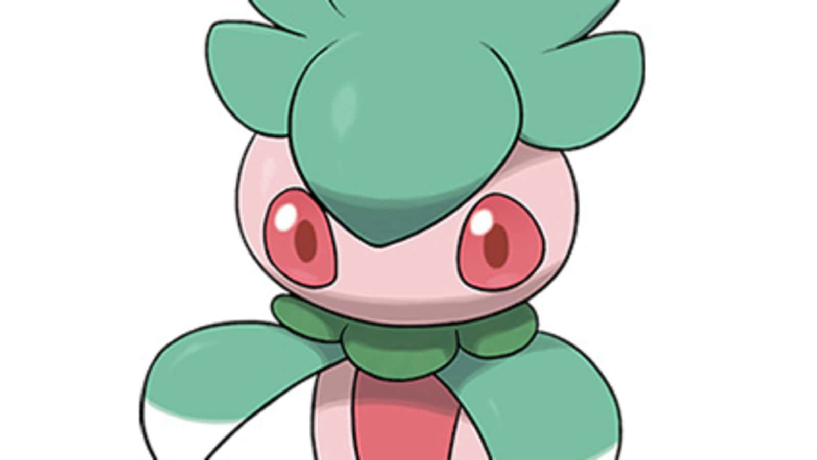 Pokémon Fomantis Closeup In White Wallpaper