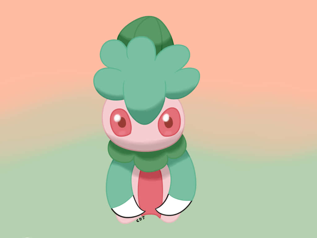 Pokémon Fomantis In Light Pink Wallpaper