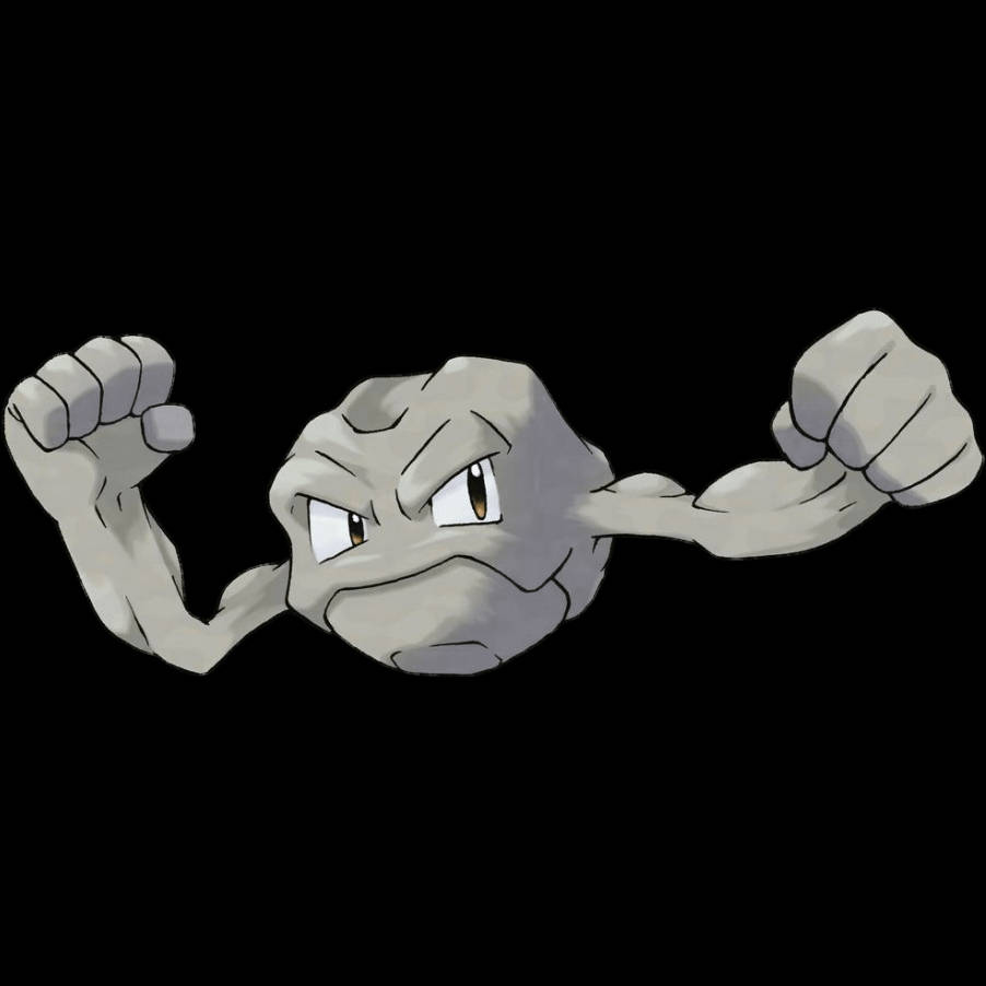 Pokemon Geodude With White Background Wallpaper