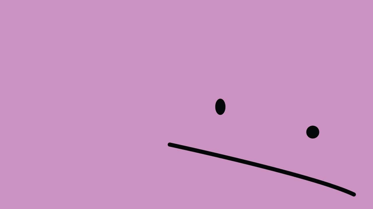 Pokemon Minimalist Ditto Desktop Wallpaper