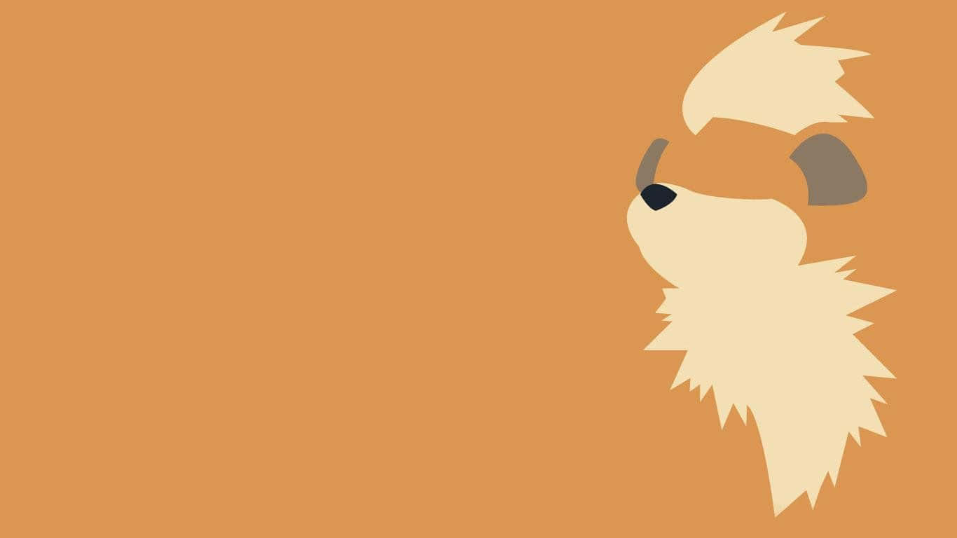 Pokemon Minimalist Growlithe Desktop Wallpaper