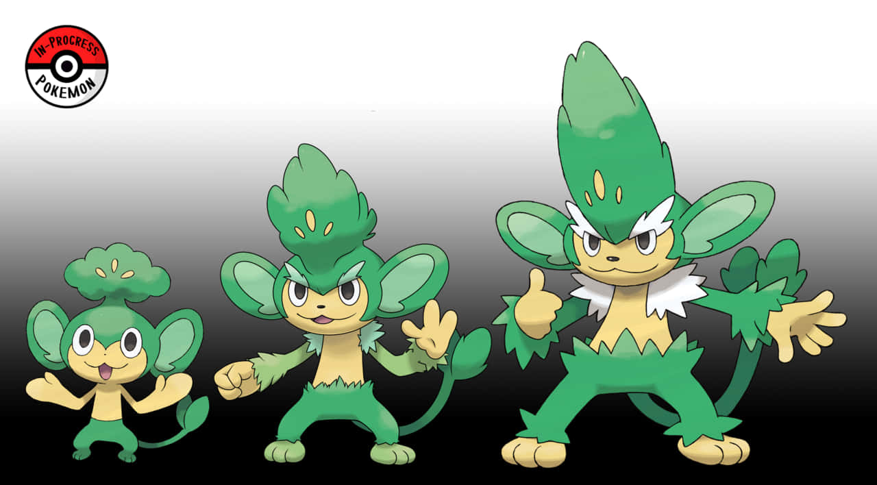 Pokémon Pansage Evolution Wallpaper