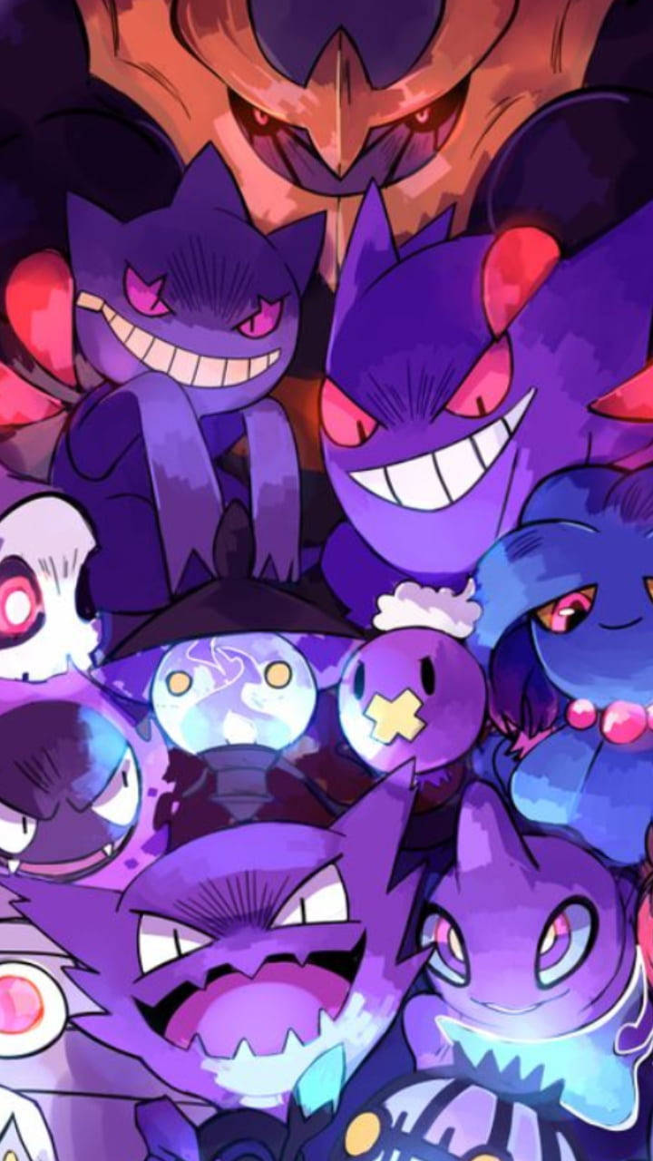 Pokemon Phone Violet Ghost Pokemon Wallpaper