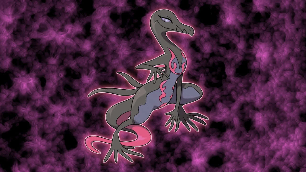 Pokémon Salazzle Black And Purple Wallpaper