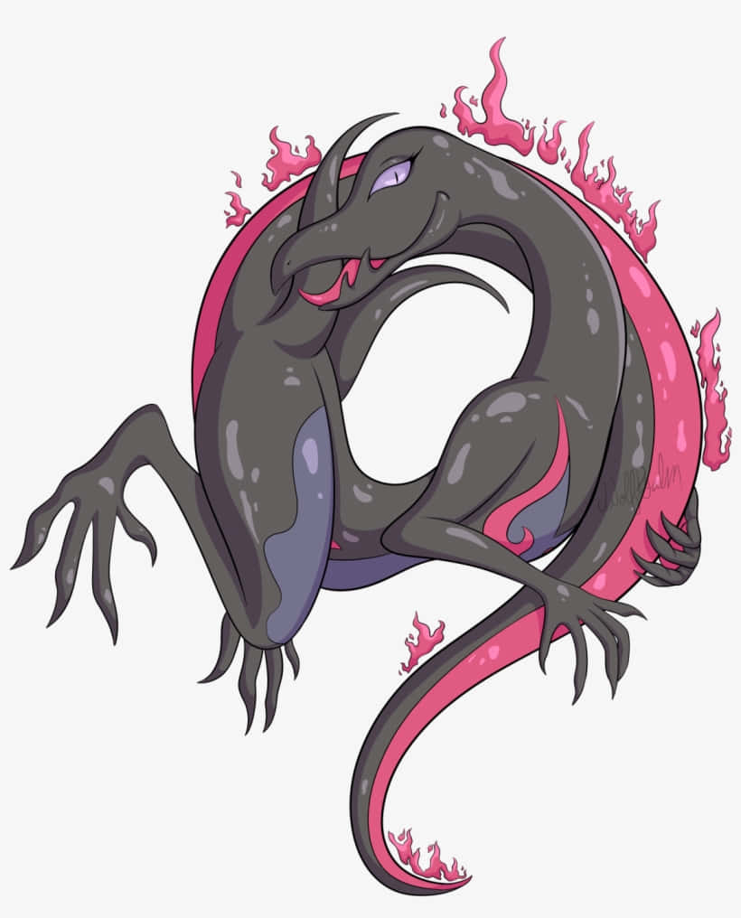 Pokémon Salazzle Pink Flames Wallpaper