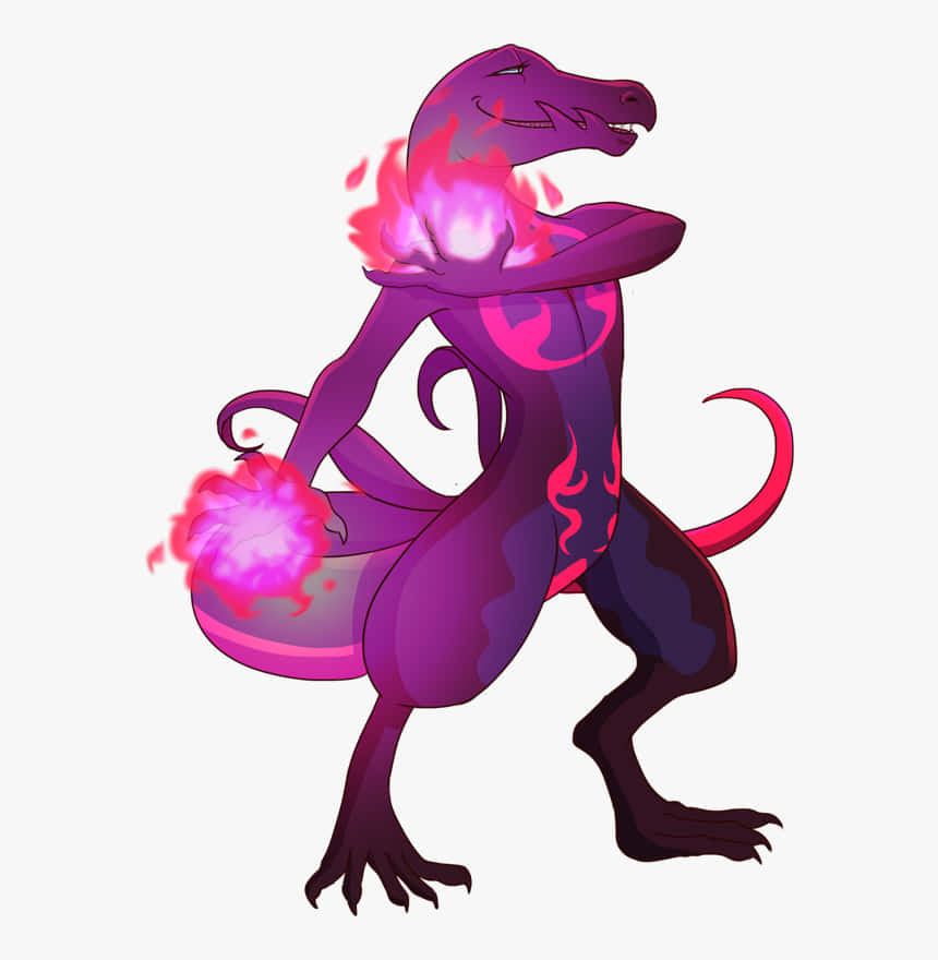 Pokémon Salazzle With Fireballs Wallpaper