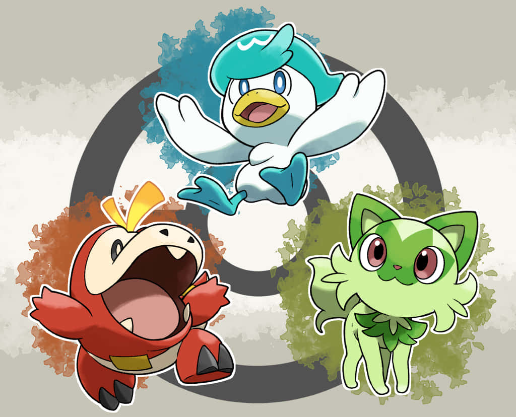 Pokemon Starters Rivalry Artwork Wallpaper