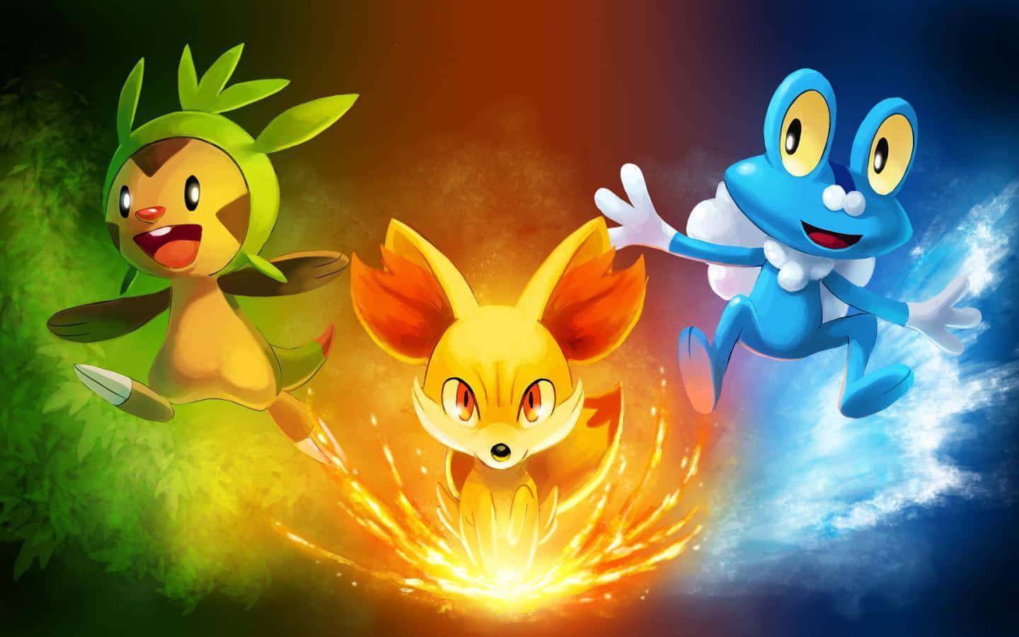 Pokemon Trio Adventure Artwork Wallpaper