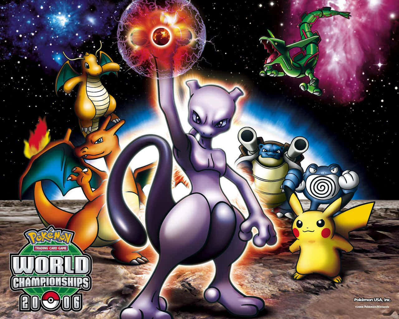 Pokemon World Champions Competing Intensely At The Tournament Wallpaper