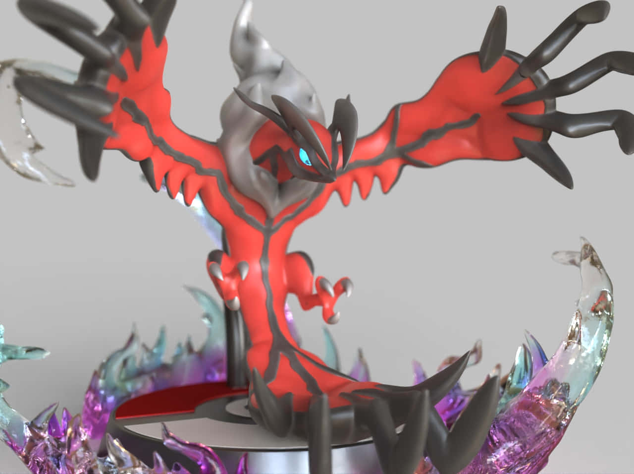 Pokemon Yveltal Realistic 3d Model Wallpaper