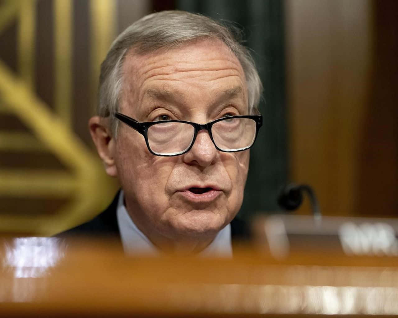 Politician Richard Durbin With Glasses Wallpaper