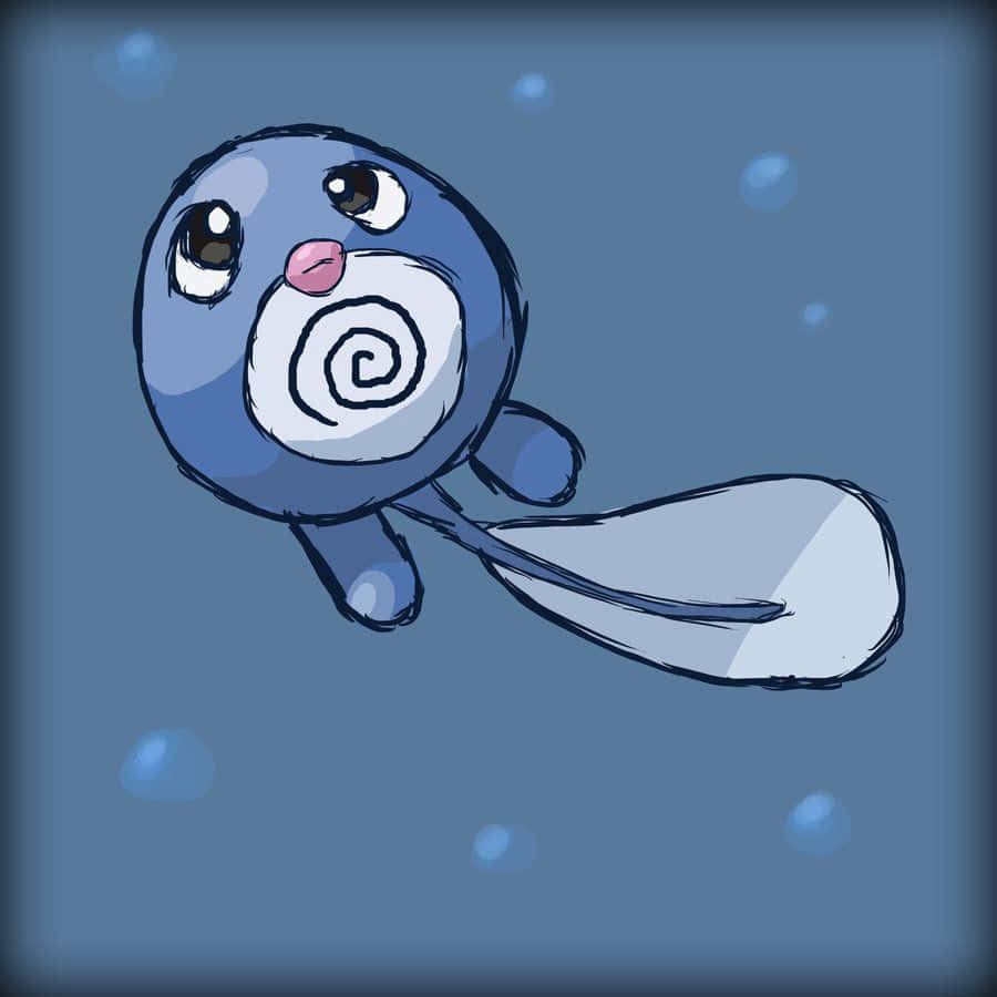 Poliwag Art Against Water Wallpaper