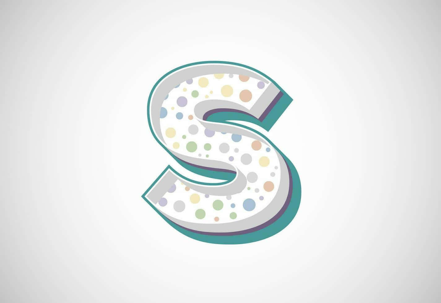 Polka Dot Letter S Design Wallpaper