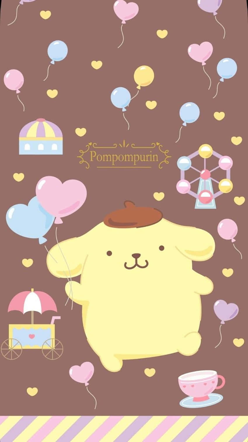 Pompompurin Carnival Aesthetic Wallpaper Wallpaper