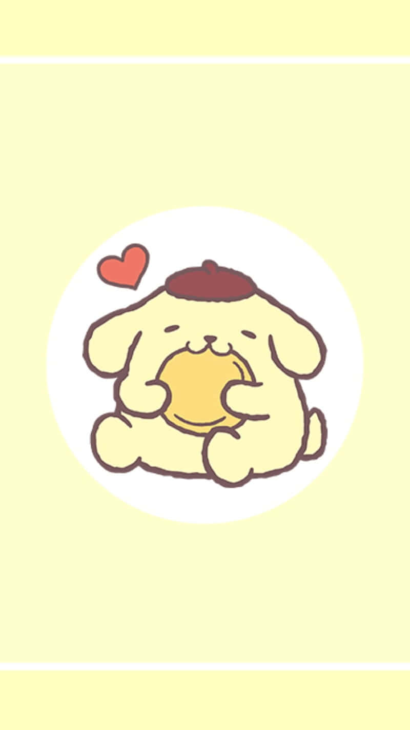 Pompompurin Cartoon Dog Love Wallpaper