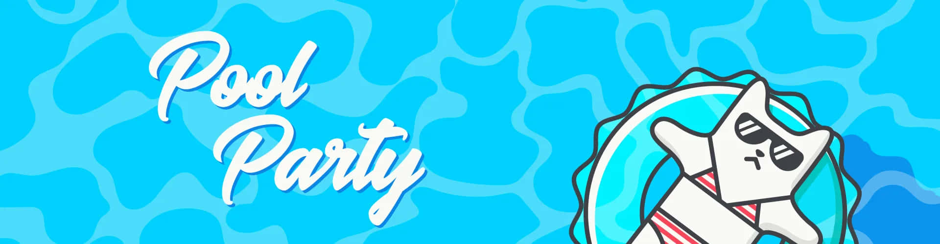 Pool Party Banner Design Wallpaper