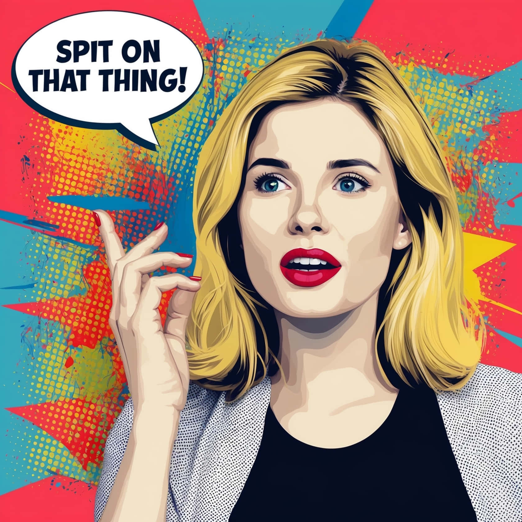 Pop Art Expression Spit On That Thing Wallpaper