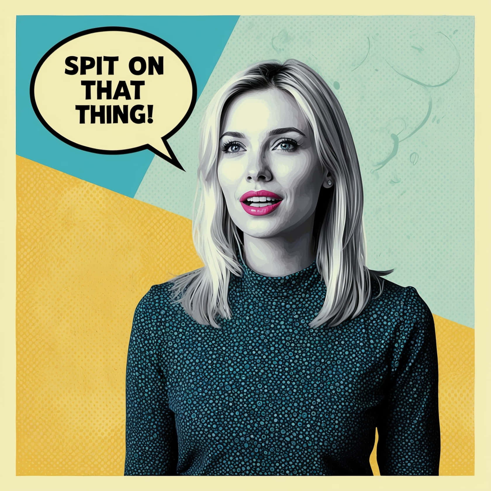 Pop Art Style Woman Speech Bubble Wallpaper