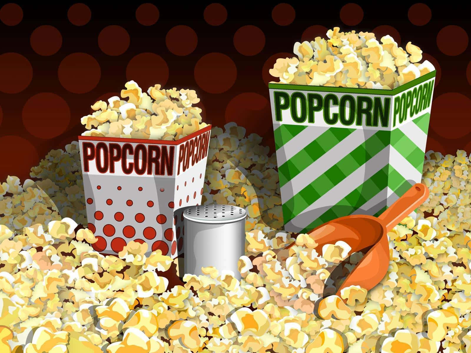 Popcorn Overflow Illustration Wallpaper