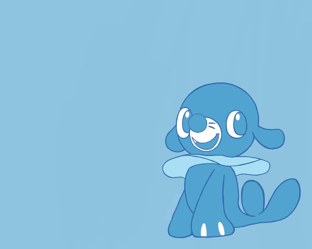 Popplio In Blue Monochrome Color Ton Wallpaper