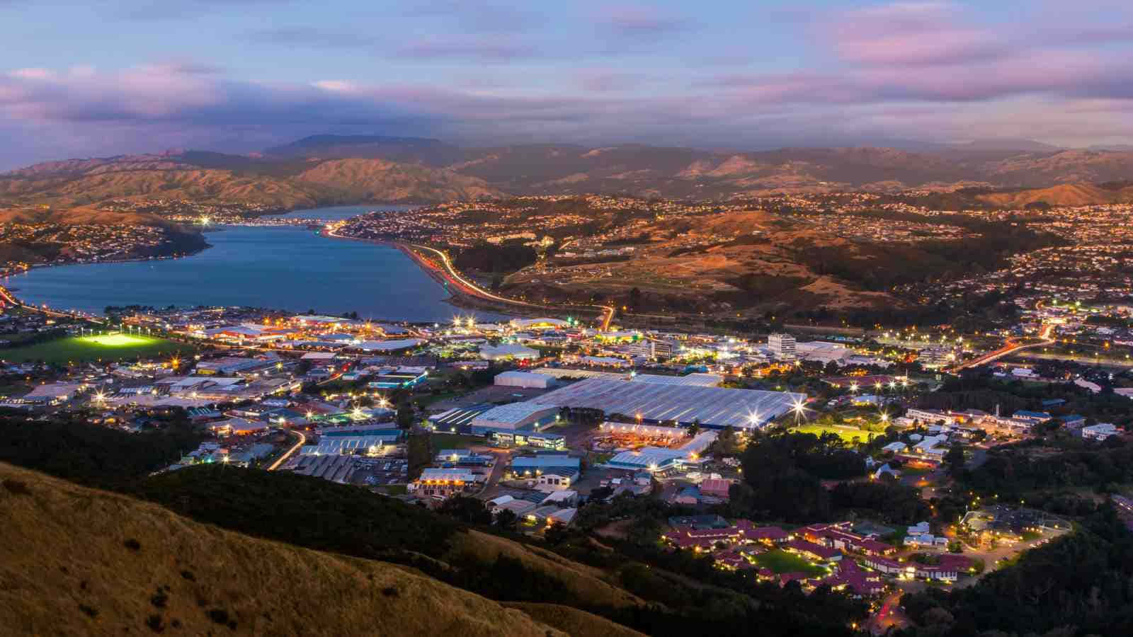 Porirua City Night Lights Wallpaper