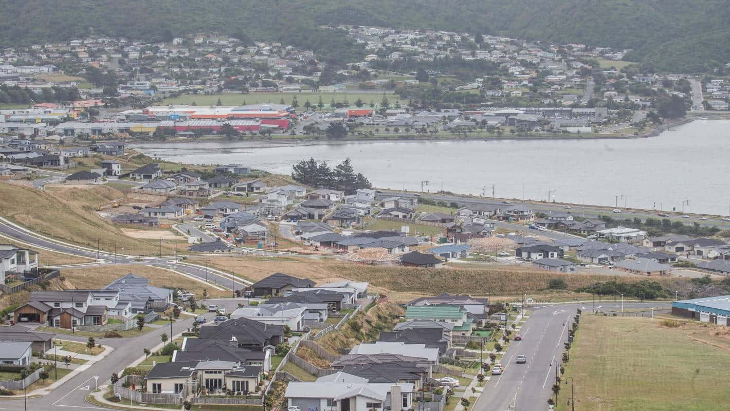 Porirua Suburban Development Aerial View Wallpaper