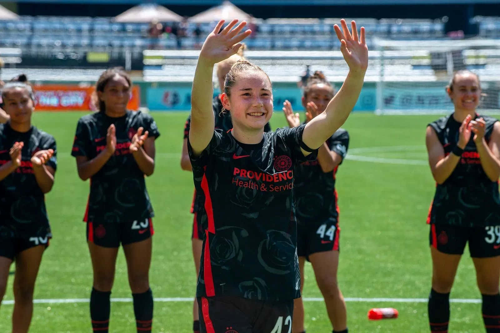 Portland Thorns F C Player Celebration Wallpaper