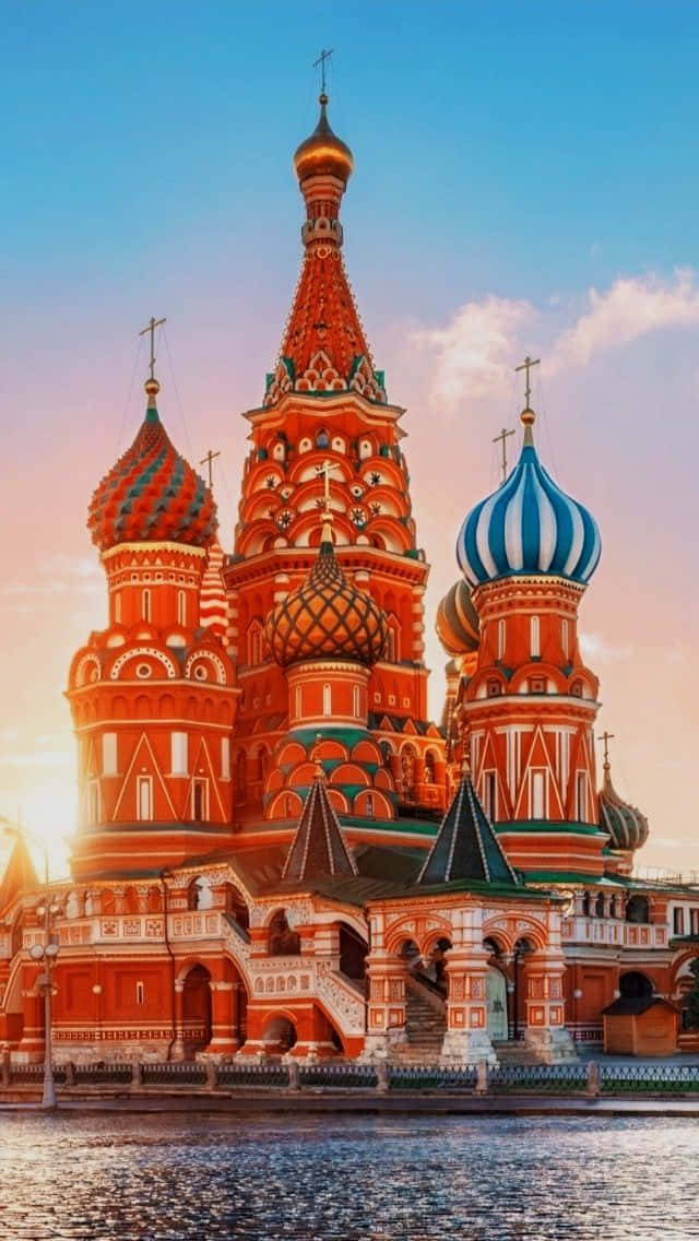 Portrait Kremlin Saint Basil's Cathedral Wallpaper