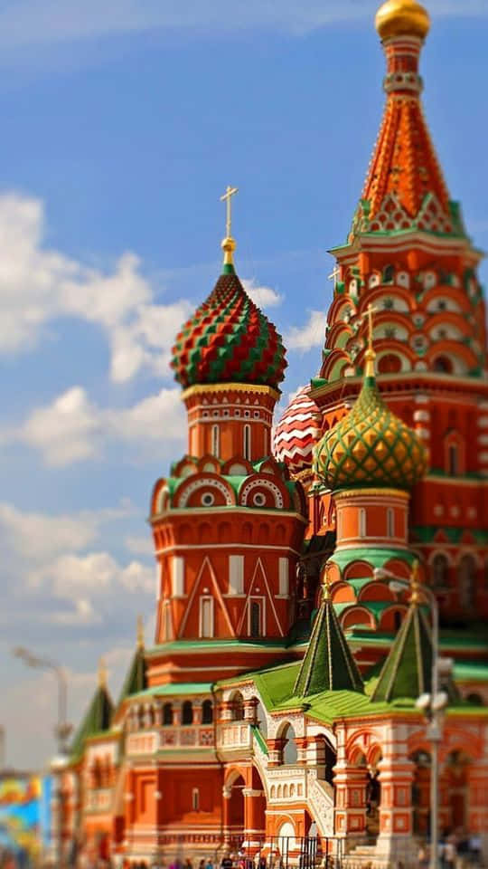 Portrait Saint Basil's Cathedral Kremlin Wallpaper