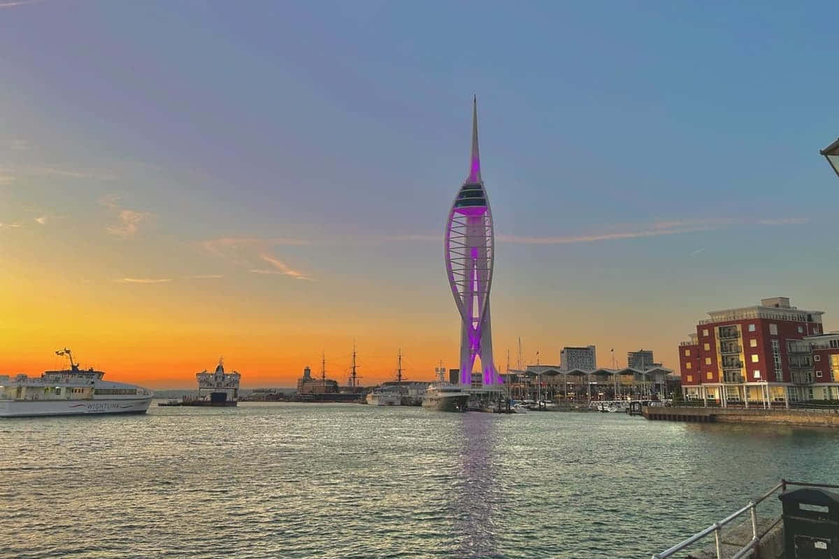 Portsmouth Spinnaker Tower Sunset Wallpaper