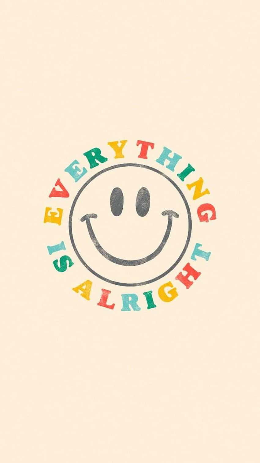 Positive Smile Quote Artwork Wallpaper