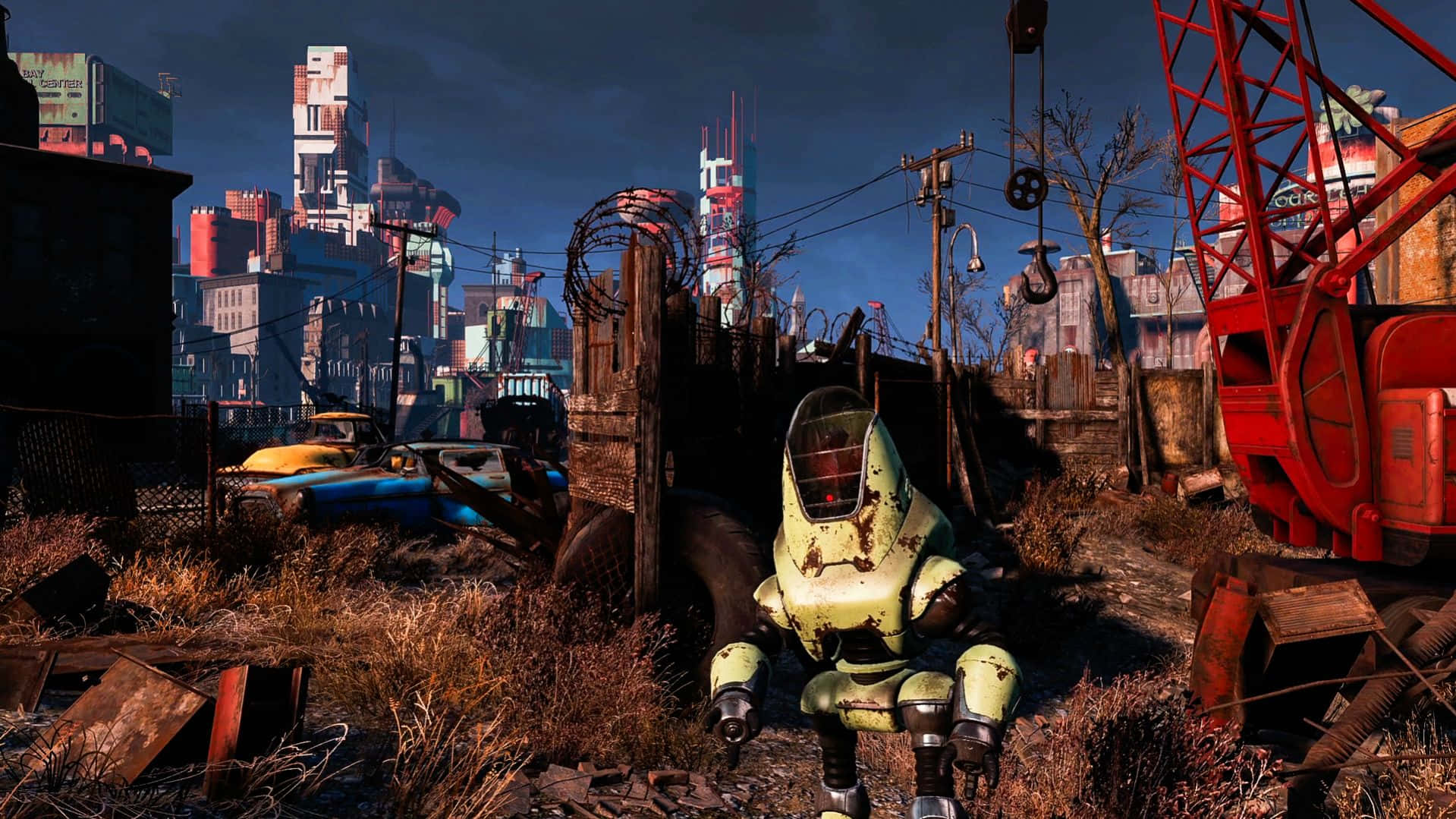 Post-apocalyptic Adventure In Fallout 4 Wasteland Wallpaper