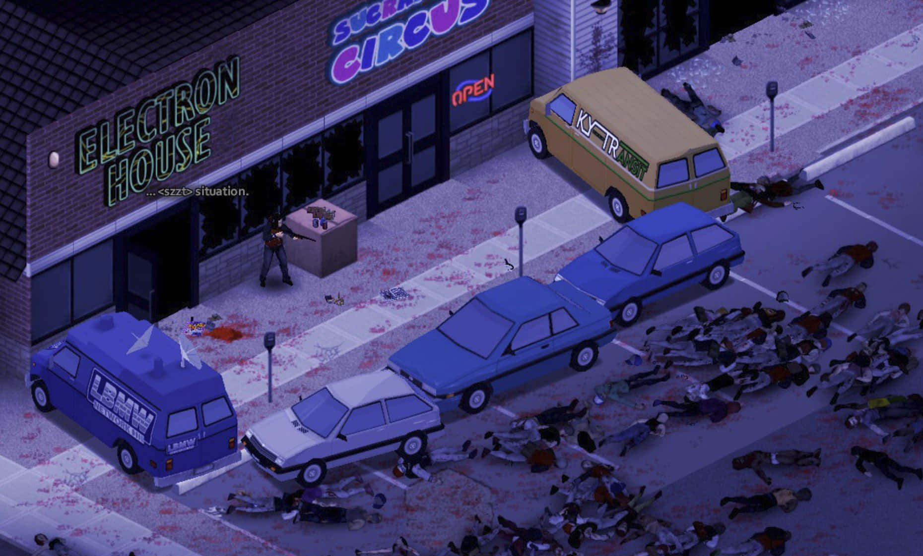 Post Apocalyptic Street Scene Project Zomboid Wallpaper